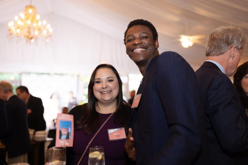 Sarah Green and Trevon celebrating our Think DIFFERENTLY in the Arts Award