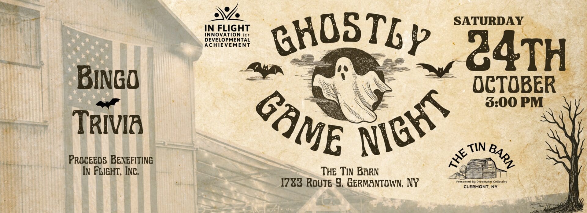 In Flight's Ghostly Game Night at the Tin Barn