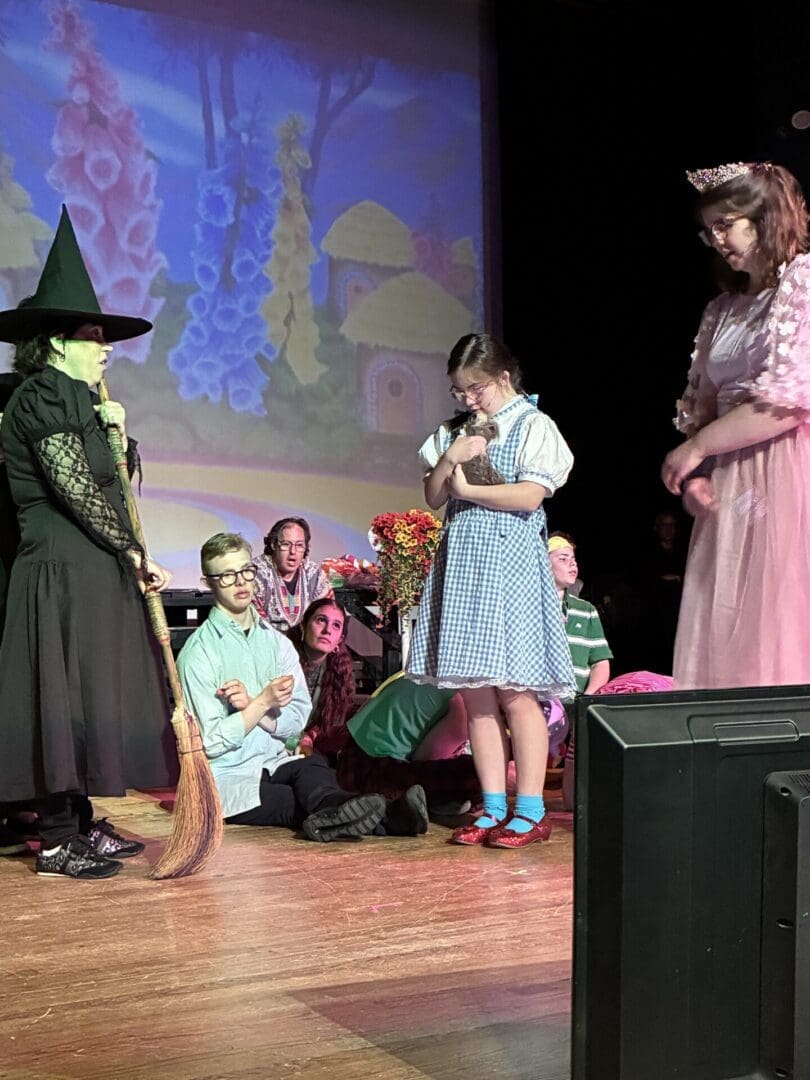 Wizard of Oz stage performance with Dorothy